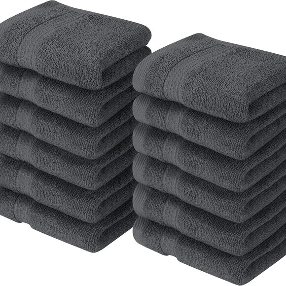 Other - 12 Pack Premium Wash Cloths Set, 12 by 12 Inches, 100% Cotton Ring Spun, Highly